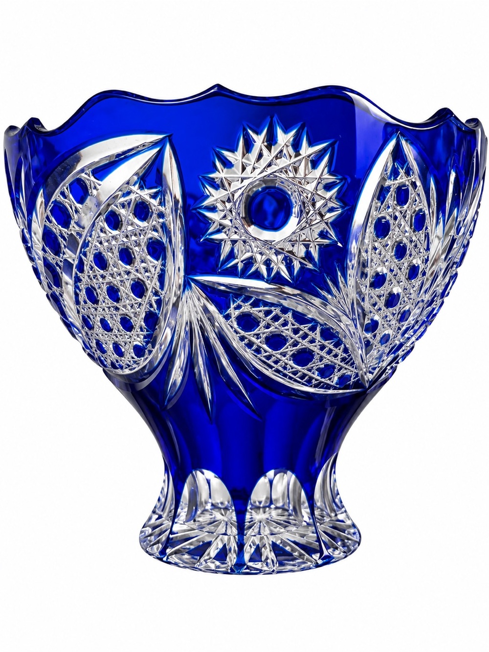 Crystal Cut Cobalt Bohemian Bowl